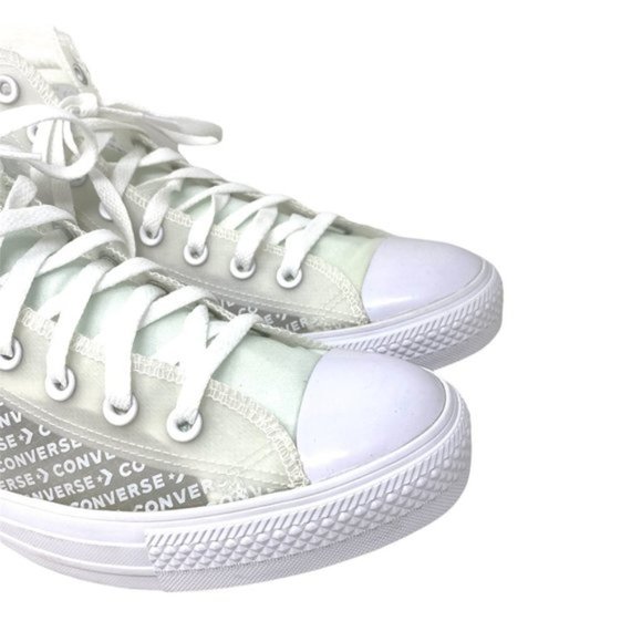 Converse Men's Size12 CTAS HI TRANSLUCENT WHITE Canvas Synthetic Sneakers - Picture 4 of 9